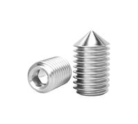 JOYELEC 39 Pezzi M6*8 Viti a Brugola Senza Testa con Punta Acuta,Acciaio Inox 304 Antiruggine,Esagoni Incassati,Viti per Fissaggio Maniglie Porte,con 1 Chiavi a Brugola