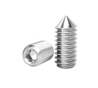JOYELEC 435 Pezzi M3*6 Viti a Brugola Senza Testa con Punta Acuta,Acciaio Inox 304 Antiruggine,Esagoni Incassati,Viti per Fissaggio Maniglie Porte,con 1 Chiavi a Brugola