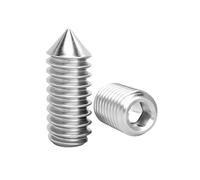 JOYELEC 49 Pezzi M3*10 Viti a Brugola Senza Testa con Punta Acuta,Acciaio Inox 304 Antiruggine,Esagoni Incassati,Viti per Fissaggio Maniglie Porte,con 1 Chiavi a Brugola