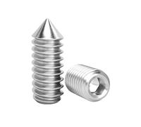 JOYELEC 50 Pezzi M4*12 Viti a Brugola Senza Testa con Punta Acuta,Acciaio Inox 304 Antiruggine,Esagoni Incassati,Viti per Fissaggio Maniglie Porte,con 1 Chiavi a Brugola