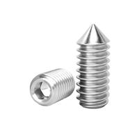 JOYELEC 66 Pezzi M5*10 Viti a Brugola Senza Testa con Punta Acuta,Acciaio Inox 304 Antiruggine,Esagoni Incassati,Viti per Fissaggio Maniglie Porte,con 1 Chiavi a Brugola
