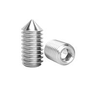 JOYELEC 85 Pezzi M4*8 Viti a Brugola Senza Testa con Punta Acuta,Acciaio Inox 304 Antiruggine,Esagoni Incassati,Viti per Fissaggio Maniglie Porte,con 1 Chiavi a Brugola