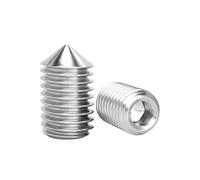 JOYELEC 85 Pezzi M6*8 Viti a Brugola Senza Testa con Punta Acuta,Acciaio Inox 304 Antiruggine,Esagoni Incassati,Viti per Fissaggio Maniglie Porte,con 1 Chiavi a Brugola
