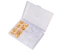 JOYELEC Kit Capicorda Terminali da Crimpare in Rame 264 Pezzi - 2,8 mm 4,8 mm 6,3 mm Connettori Elettrici Piatti Isolati Maschio Femmina, per Auto e Cavi Elettrici con Storage Box