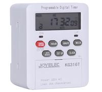JOYELEC Timer LCD Digitale Programmabile，30A，6600W，AC220V,Gruppo 16 set di interruttori di temporizzazione，Funzione di conto alla rovescia，Interruttore Orario Digitale Giornaliero，Installazione guida