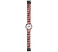 Montre Hip Hop Pour Femme Pied de Poule Avec Bracelet en Silicon, Fabric, Mouvement Time Just - 3H Quartz