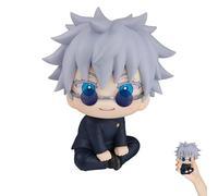 Joyes Gojo Satoru Figure Anime Q, 10cm Gojo Satoru Action Figure, Gojo Satoru Look Up Figura, Gojo Satoru Statuette Anime in PVC, Gojo Satoru Anime Modello, Anime Figura Q Versione per Bambini Fan