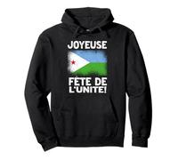 Joyeuse Fete De L'Unite Giorno dell'Indipendenza di Gibuti Felpa con Cappuccio