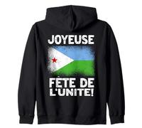 Joyeuse Fete De L'Unite Giorno dell'Indipendenza di Gibuti Felpa con Cappuccio