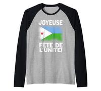 Joyeuse Fete De L'Unite Giorno dell'Indipendenza di Gibuti Maglia con Maniche Raglan