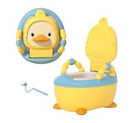 Joyeuse Planet - Vaso per bambini piccola anatra, WC per bambini per ragazzi e ragazze, WC per bambini per 0-6 anni, piccolo vaso per bambini con coperchio con 1 spazzola, WC per apprendimento