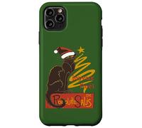 Joyeux Noel Le Chat Noir con albero d'oro stilizzato v2 Custodia per iPhone 11 Pro Max