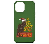 Joyeux Noel Le Chat Noir con albero d'oro stilizzato v2 Custodia per iPhone 12 Pro Max