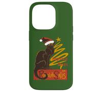 Joyeux Noel Le Chat Noir con albero d'oro stilizzato v2 Custodia per iPhone 14 Pro