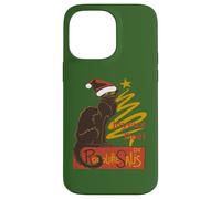 Joyeux Noel Le Chat Noir con albero d'oro stilizzato v2 Custodia per iPhone 14 Pro Max