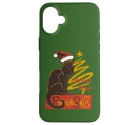 Joyeux Noel Le Chat Noir con albero d'oro stilizzato v2 Custodia per iPhone 16 Plus