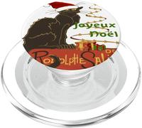 Joyeux Noel Le Chat Noir Natale Holiday Vector Art PopSockets PopGrip per MagSafe