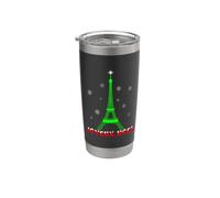 Joyeux Noel Parigi francese Torre Eiffel Merry Christmas Xmas Bicchiere termico in acciaio inox doppia parete