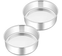 Joyfair - Stampo per torta, 2 pezzi, in acciaio inox, rotondo, stampo per mancati, stampo per genesi, a sgancio rapido per torte, frittate, pizze e pane, lavabile in lavastoviglie (16 cm)