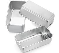 Joyfair Stampo per torta, 3 pezzi di stampo per pane rettangolare, contenitore per toast inox, stampo per torta per pane tostato, cheesecake, quiche, sformatura rapida e perfetta, 23 x 12 x 6 cm