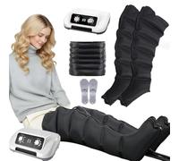 Joyfitness Pressoterapia per Casa Linfodrenaggio con 6 Airbag, Massaggiatore Elettrico a Compressione d'Aria Gambe e Addome e Braccio Piedi, Pressoterapia Linfodrenaggio Total Body Macchina