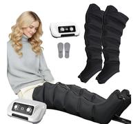Joyfitness Pressoterapia per Casa Linfodrenaggio con 6 Airbag, Massaggiatore Elettrico a Compressione d'Aria Gambe e Addome e Braccio Piedi, Pressoterapia Linfodrenaggio Total Body Macchina