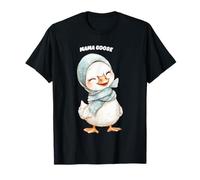 Joyful Mama Goose in Blue Scarf. Maglietta