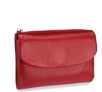 Joyfullygo, portafoglio unisex in pelle di ciottoli, portamonete con porta carte di credito, impermeabile, portamonete e slot per contanti, Colore 4, 5.3×1.1×3.9 inches, Moderno