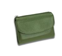Joyfullygo Wallet, Relevantk Unisex Pebble Leather Wallet - Small Wallets for Women, for Men & Women (Olive Green)