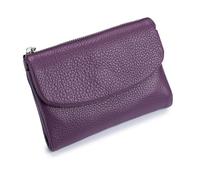 Joyfullygo Wallet, Unisex Pebble Leather Wallet, Genuine Leather Coin Purse, Bifold Coin Purse with Credit Card Holder (A-10)