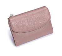 Joyfullygo Wallet, Unisex Pebble Leather Wallet, Genuine Leather Coin Purse, Bifold Coin Purse with Credit Card Holder (A-6)