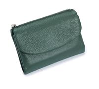 Joyfullygo Wallet, Unisex Pebble Leather Wallet, Genuine Leather Coin Purse, Bifold Coin Purse with Credit Card Holder (A-9)