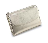 Joyfullygo Wallet, Unisex Pebble Leather Wallet, Genuine Leather Coin Purse, Bifold Coin Purse with Credit Card Holder (A-7)