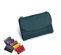 Joyfullygo Wallet, Unisex Pebble Leather Wallet, Relevantk Wallets, Small Compact Pocket Purse for Coins, Cards (Green*B)