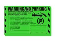 Joyfulmap - Adesivi per violazione del parcheggio difficili da rimuovere, 100 pezzi, super adesivi senza parcheggio per auto e camion, avviso finale di rimorchio, senza adesivi per parcheggio, 20,32 x