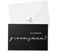 Joyfulmap - Confezione da 12 biglietti per proposta di matrimonio, con busta bianca, 10 biglietti Will You Be My Groomsman e 2 biglietti Will You Be My Best Man, regalo per proposta di sposo per