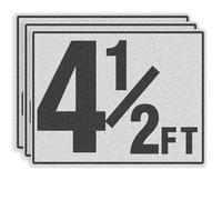 Joyfulmap - Confezione da 3 adesivi in vinile per piscina, 1,5 m x 20 cm, segnaletica di sicurezza per piscine, indicatore di profondità impermeabile