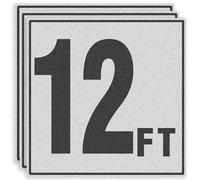 Joyfulmap - Confezione da 3 adesivi in vinile per piscina, 3 m, 15,2 x 15,2 cm, segnaletica di sicurezza per piscine, indicatore di profondità impermeabile