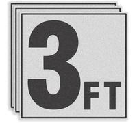 Joyfulmap - Confezione da 3 adesivi per piscina in vinile, 1,5 x 15,2 cm, segnaletica di sicurezza per terrazze da piscina, indicatore di profondità impermeabile per piscine