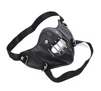 JoyFuncos Hannibal Lecter Maschera del Silenzio degli Innocenti Accessori Costume in Pelle Mezza Maschera Prigioniero Adulti per Halloween
