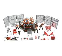 Joygoodta 1 Set di Giocattoli da Wrestling, Divertente Anello da Wrestling in plastica con Action Figure realistiche e Accessori Giocattoli da per Bambini Adulti Ragazzi