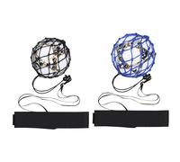 Joygoodta Allenatore di Calcio da 2 Pezzi Adatto a palloni di Misura 3, 4, 5 Attrezzatura per Allenamento di Calcio Attrezzatura a Mani libere Cintura in Vita Regolabile Allenatore di (Nero, Blu)