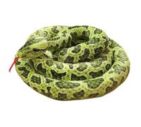 Joygoodta Animale di pezza di Serpente Halloween, Peluche di Serpente di Simulazione di 200 cm con la Lingua rivolta Verso l'esterno Imbottito di Cotone Peluche Imbottito per scherzi di Feste (Verde)