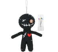 Joygoodta Bambole Voodoo, Bambole Voodoo, 5 Divertenti All'uncinetto con Aghi e Corda Per Appendere, Ornamenti Positivi Ispiratori per Amici Colleghi, Decorazioni di Halloween