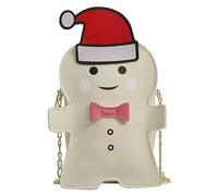 Joygoodta Borsa a tracolla natalizia in PU omino di pan di con tracolla a catena e cerniera 5, 3x7, 9x2, 6'' Borse per donna Abbigliamento quotidiano, Borse da donna