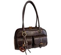 Joygoodta Borsa a tracolla Y2k Borsa vintage in pelle PU con ciondolo Y2k con manico superiore di capacità per lo shopping, lavoro, viaggi, palestra