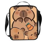 Joygoodta Capybara Lunch Box Borsa per il pranzo isolata carina con cinturino regolabile e maneggevole borsa capybara portatile riutilizzabile per la gita di viaggio scolastica da lavoro picnic