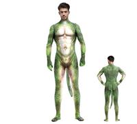 Joygoodta Corpi di stampa animale da uomo costume da tuso da uomo con coda spandex con cimpella per la carta piena salta del corpo cosplay Halloween Party XL