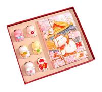 Joygoodta Diario per ragazze con quaderno di gatti con 6 diari in stile cinese per bambole di gatti per diario di articoli di cancelleria per ragazze e adolescenti per feste di Natale