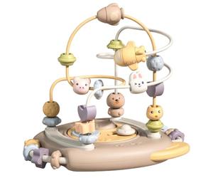 Joygoodta Labirinto di Perline 7 in 1, Labirinto di Perline di Legno Staccabile per Bambini di età Compresa tra 1 e 3 Anni, attività sensoriale Montessori e Giocattolo per l'apprendimento precoce